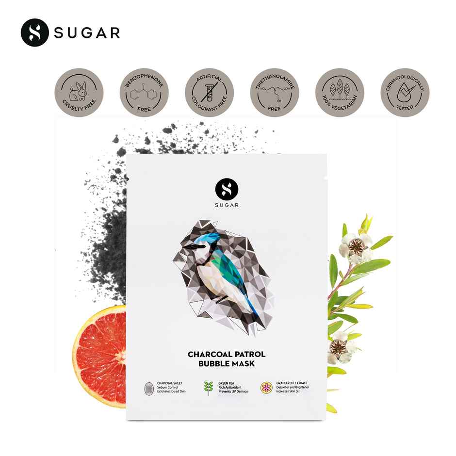 SUGAR Cosmetics Charcoal Patrol Bubble Mask