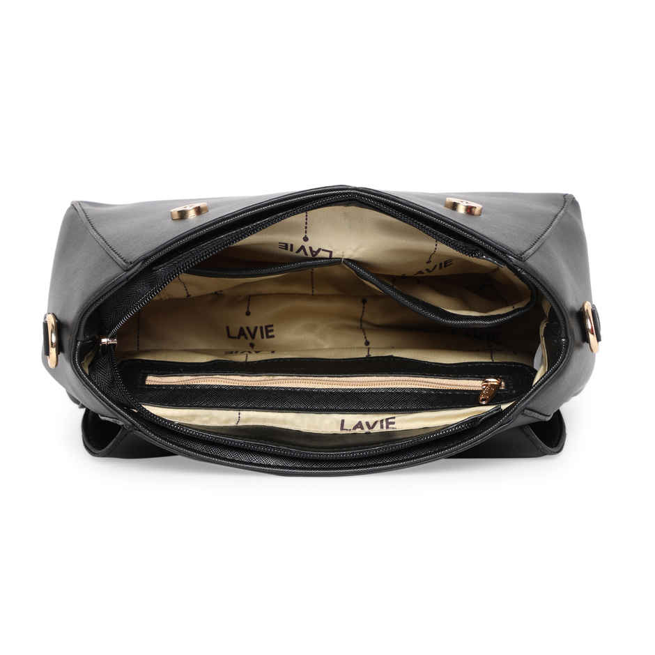 Lavie Women's Beech Flap Satchel Handbag | Ladies purse | Shoulder Bag | Black