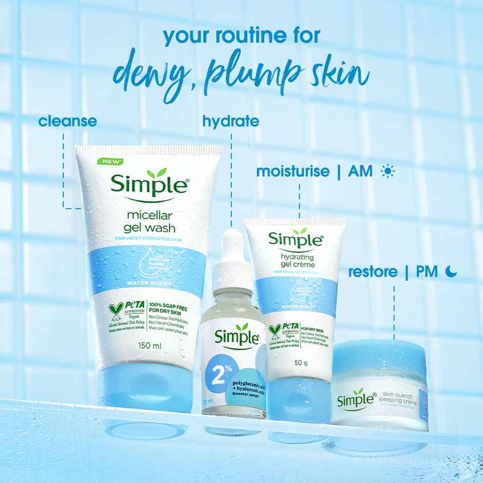 Simple Water Boost Micellar Gel Facial Wash