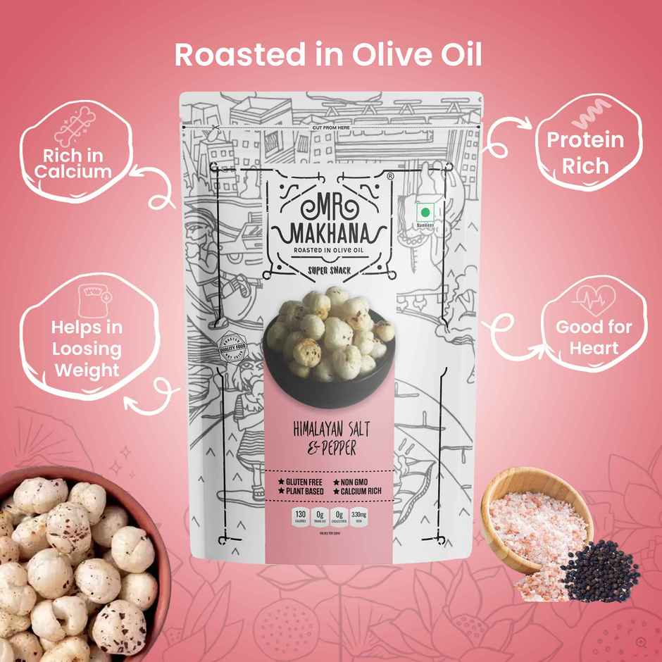 Mr Makhana Super Snack | Himalayan Salt And Pepper