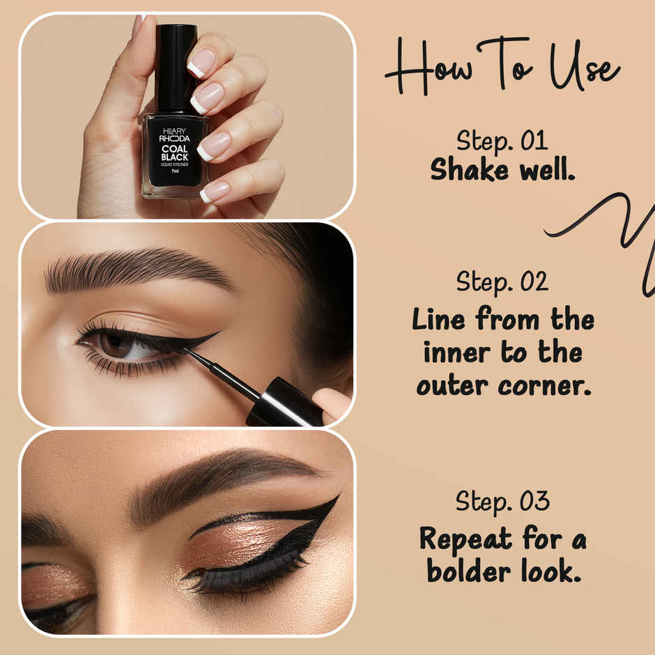 Hilary Rhoda Coal Black Liquid Eyeliner