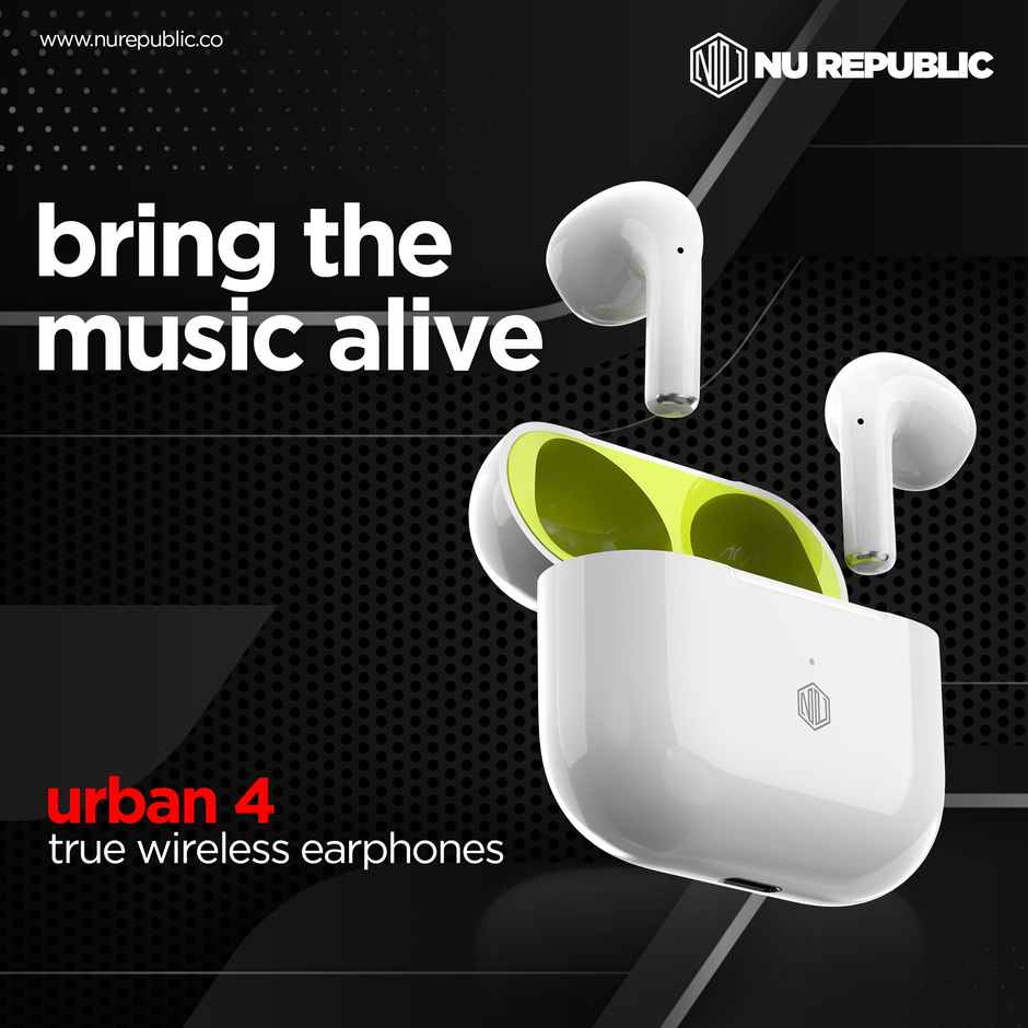 Nu Republic Urban 4 with upto 30 hrs Playtime, X-Bass, ENC, Fast Charging Bluetooth - Green