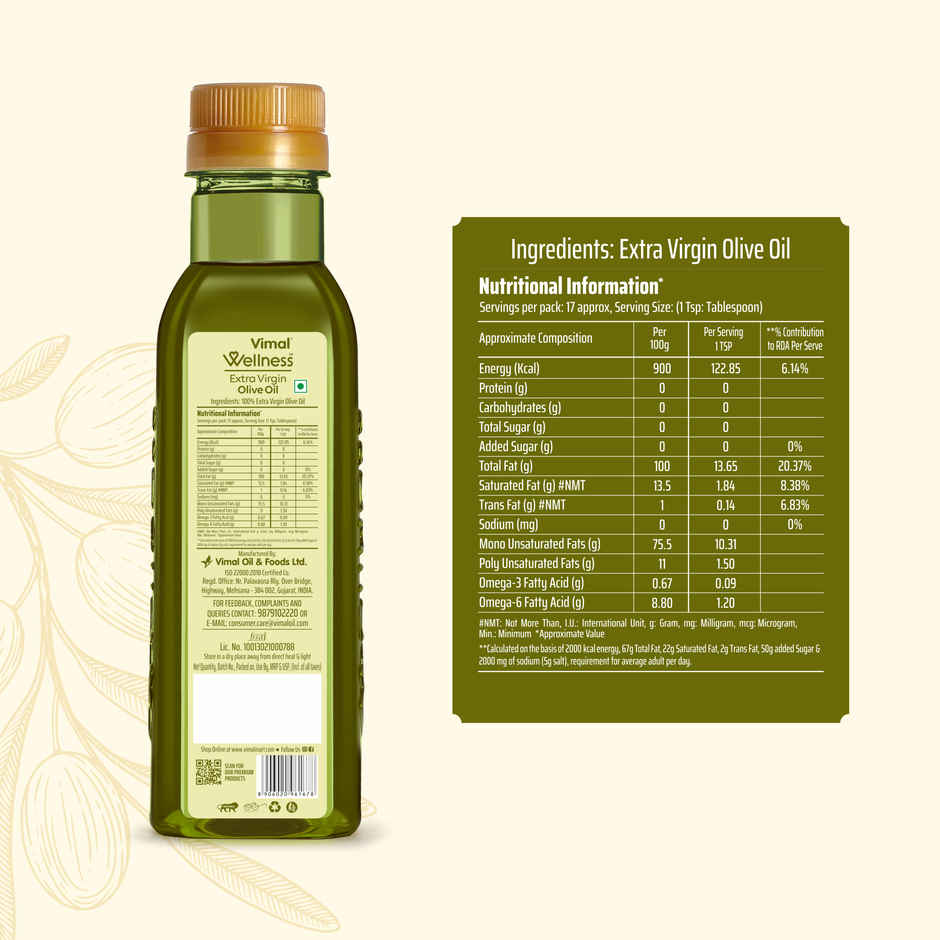 Vimal Wellness Extra Virgin Olive Oil