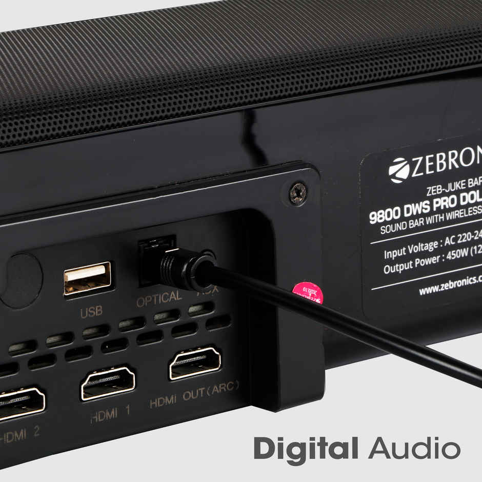 Zeb Oc150 Optical Cable Dolby Digital Plus Support, 8Channel Audio Support 1.5M, Smart Tv, Soundbar
