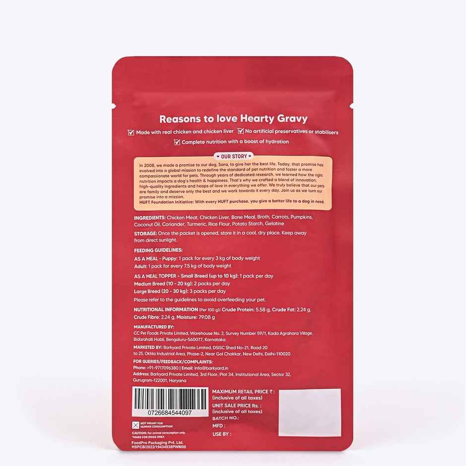 HUFT Hearty Chunky Chicken & Liver In Gravy Dog Wet Food