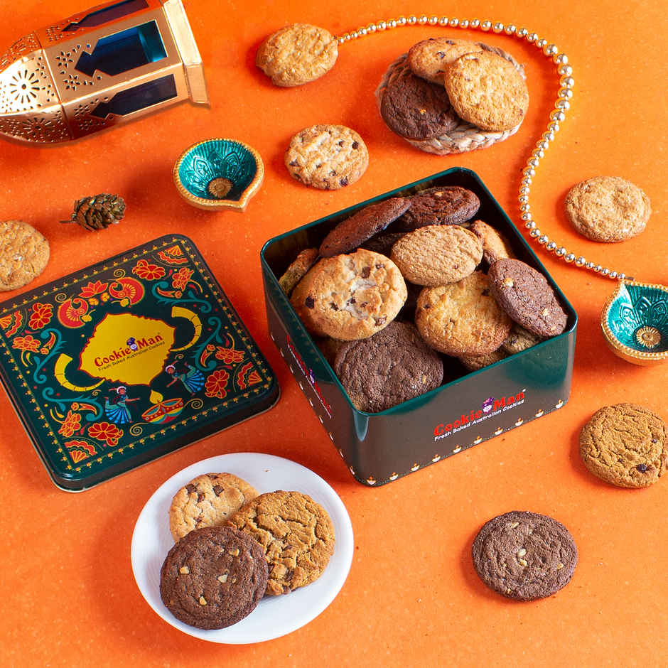 Cookie Man Raksha Bandhan Assorted Cookies Gift Tin 