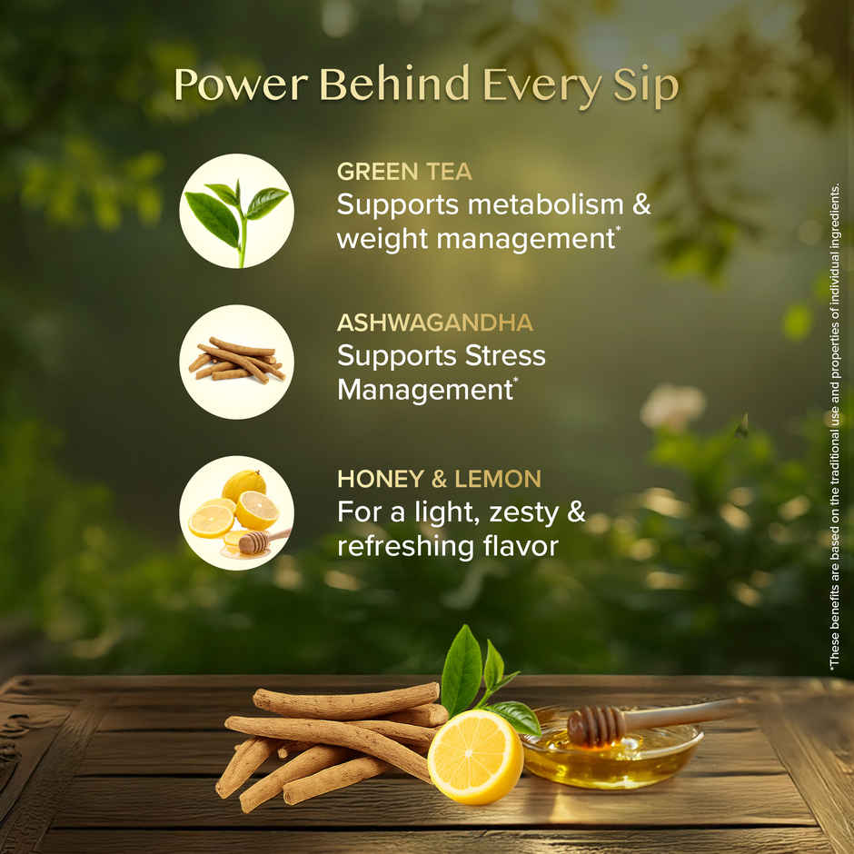 Vahdam Honey Lemon Green Tea with Ashwagandha
