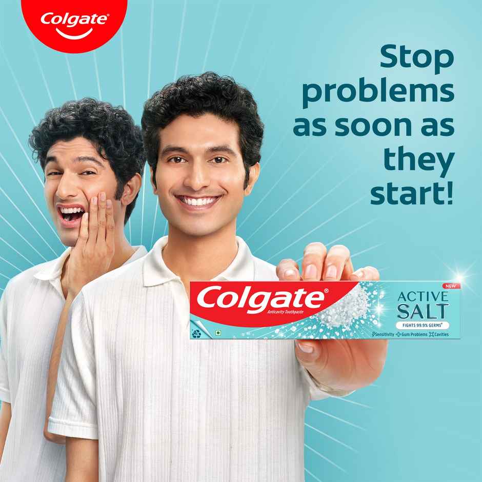 Colgate Active Salt Toothpaste, Germ Fighting Toothpaste for Healthy Gums and Teeth (Saver Pack)