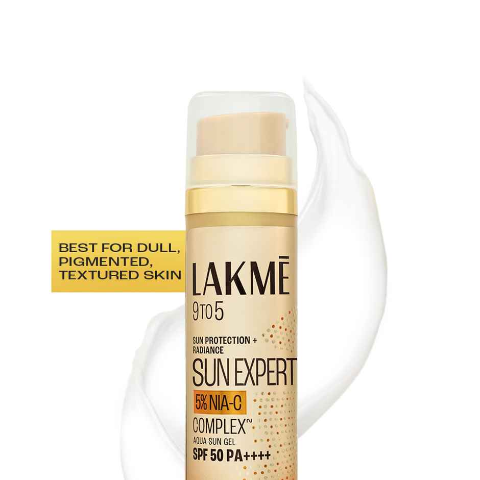 Lakme 5% Niacinamide and Vitamin C Water Light Sunscreen Gel SPF 50 PA++++ For Oily Skin 2X Glow