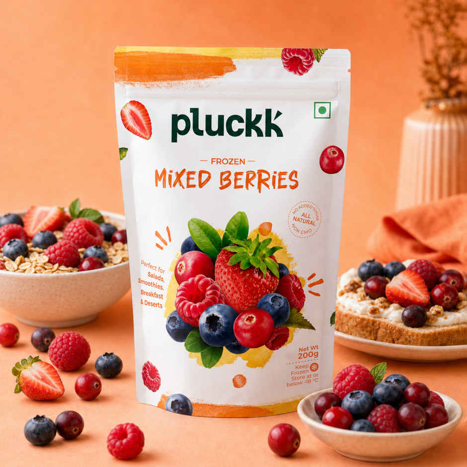 Pluckk Fresh Frozen Imported Mixed Berries Natural | Non-Gmo | Rich In Antioxidants And Vitamin C