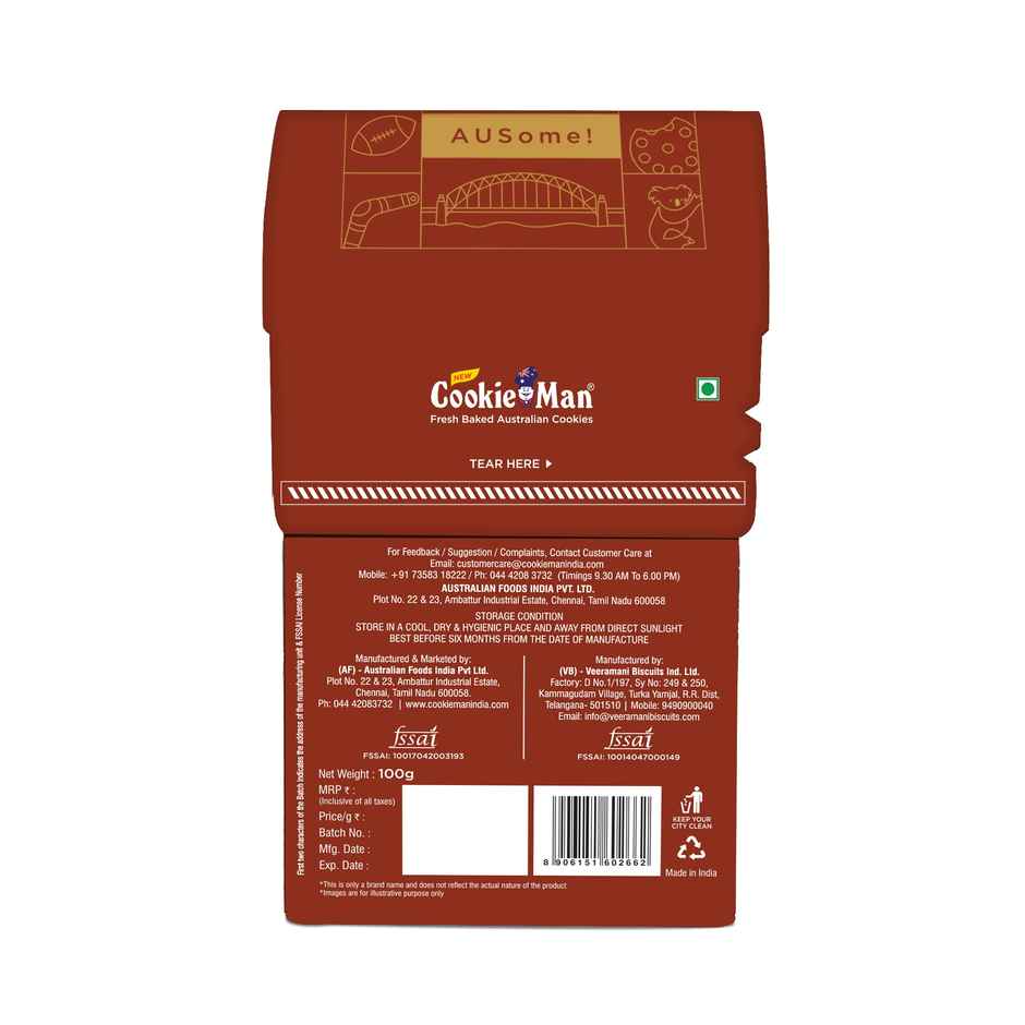 CookieMan Premium Double Chocolate Cookies Biscuits