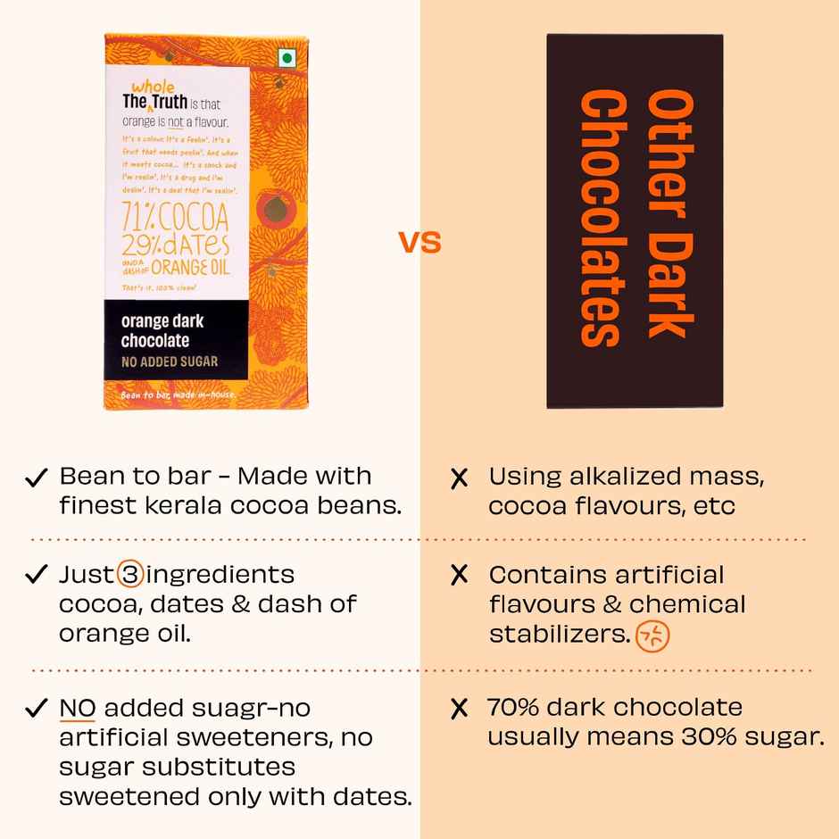 The Whole Truth Orange Dark Chocolate | Premium & Indulgent