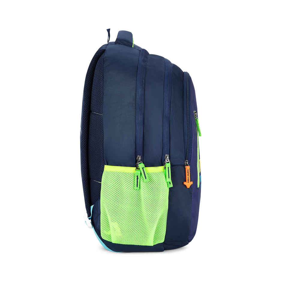 Nasher Miles Cricket Fever Backpack- Unisex-3 Compartment College Bag- Green- 45L