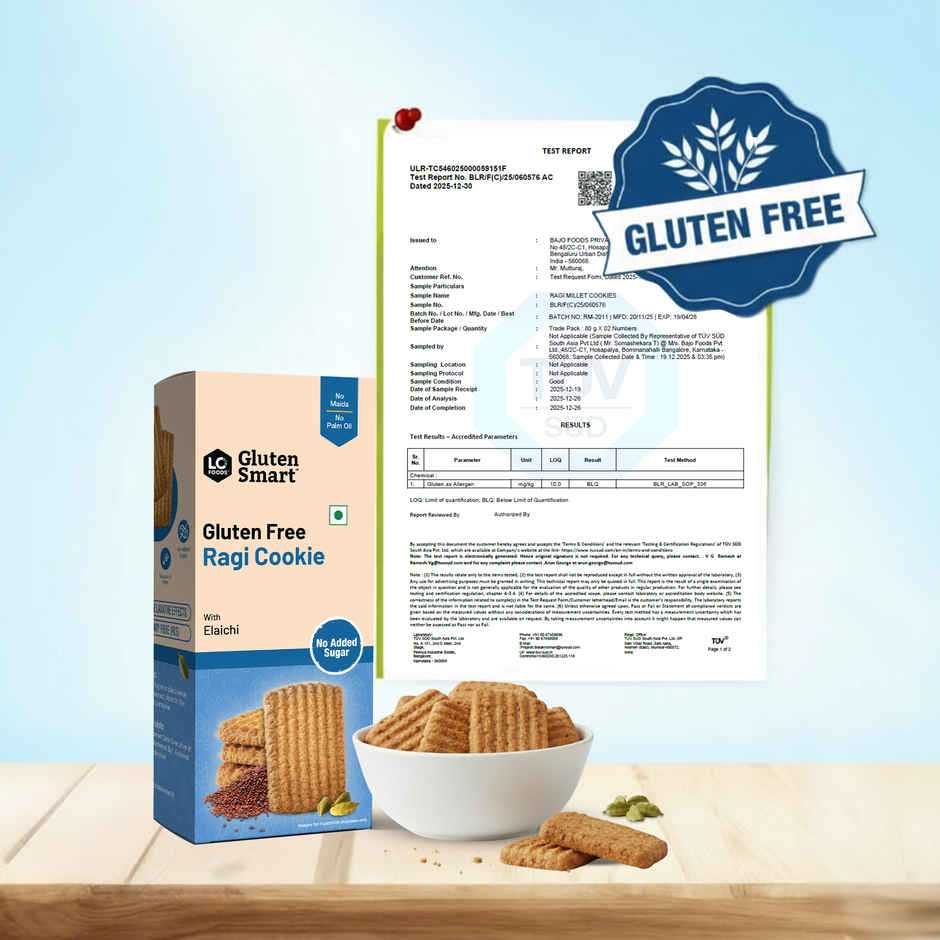 Lo Foods Gluten Free Ragi Oats Cookies | Sugar Free Biscuit ,No Maida Millet