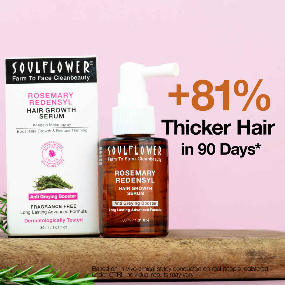 Soulflower Rosemary Serum For Hair growth & Hair fall control