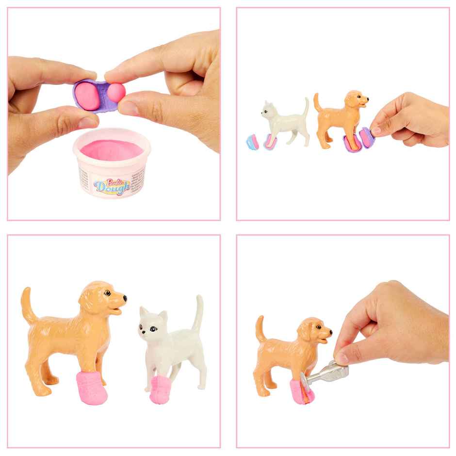 Barbie Fast Cast Veterinarian Clinic Playset with Pink Colored Hair Fashion Doll