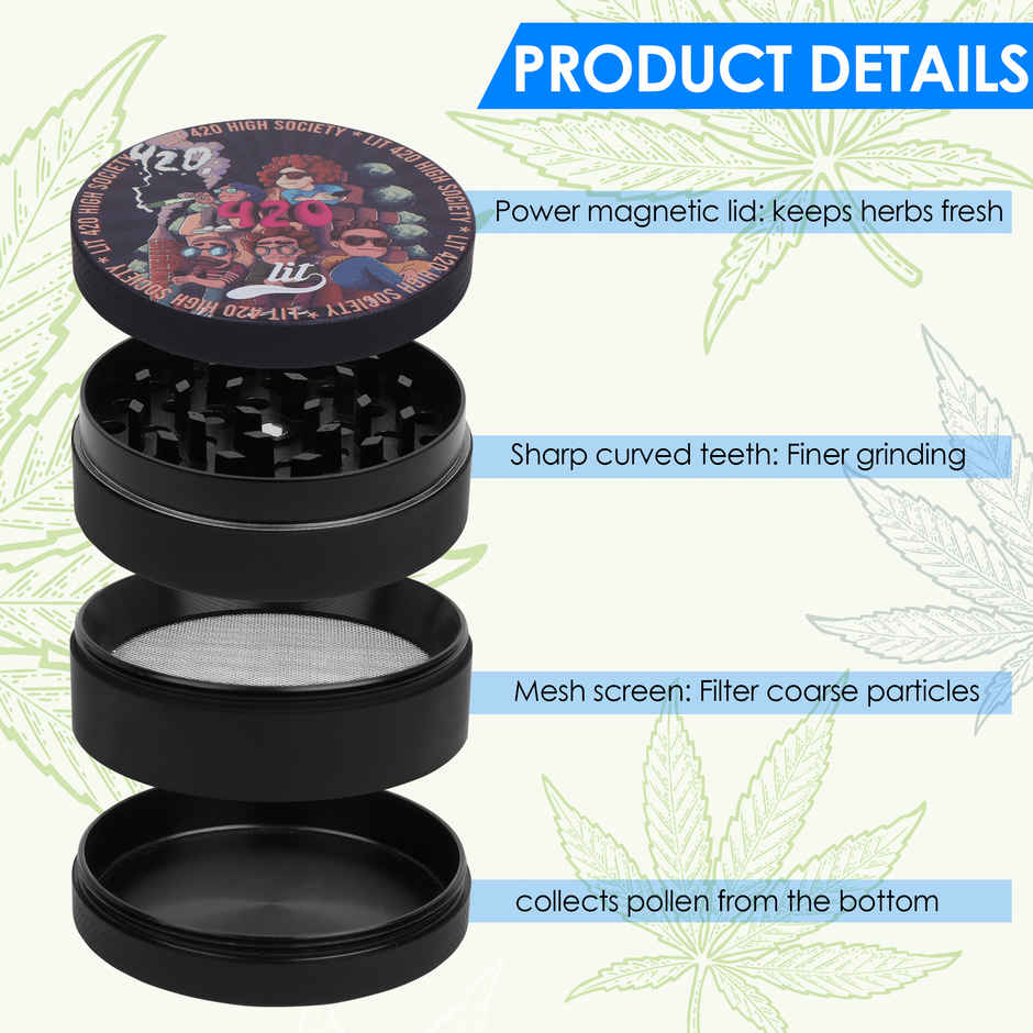 LIT Metal Grinder 4 Part | Matte Finish Crusher