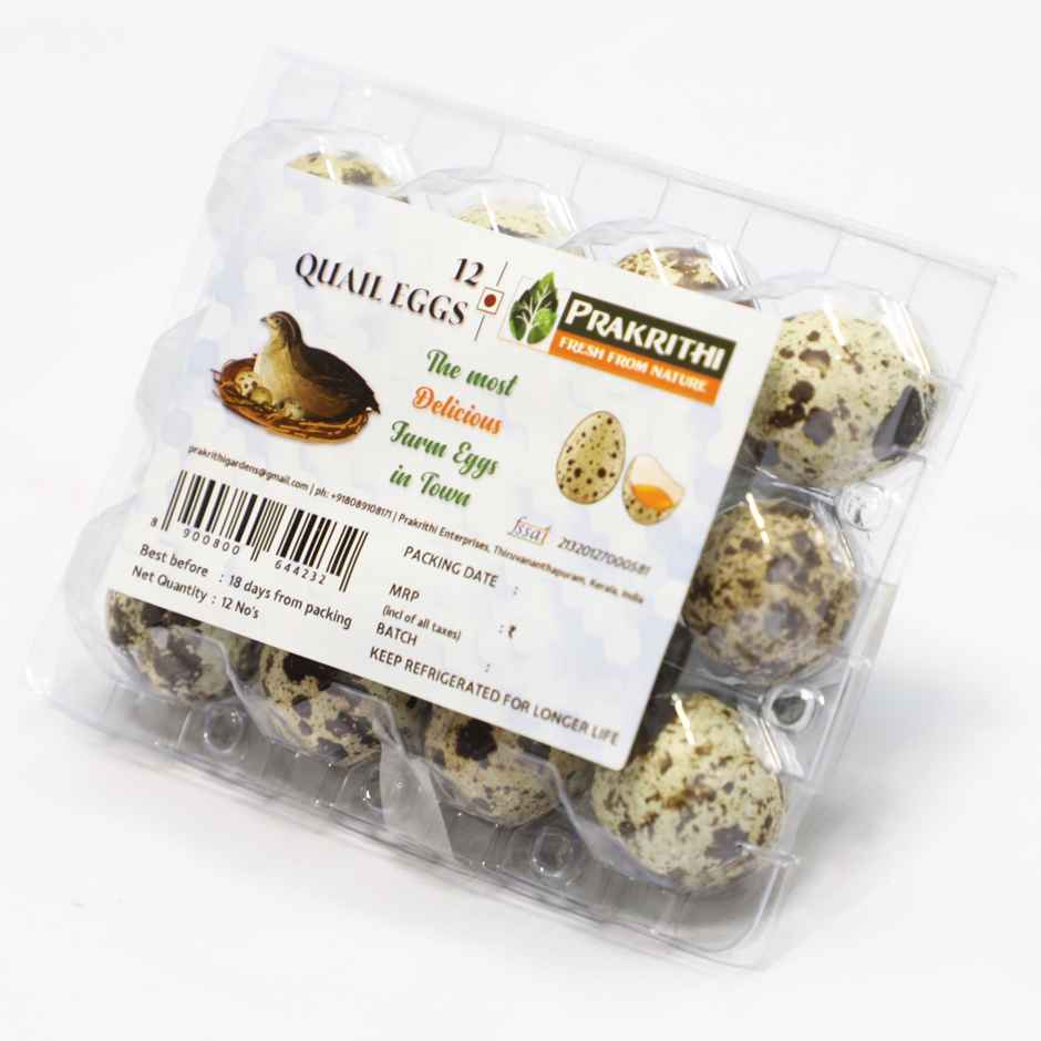 Prakrithi Quail Egg(Pack Of 12)