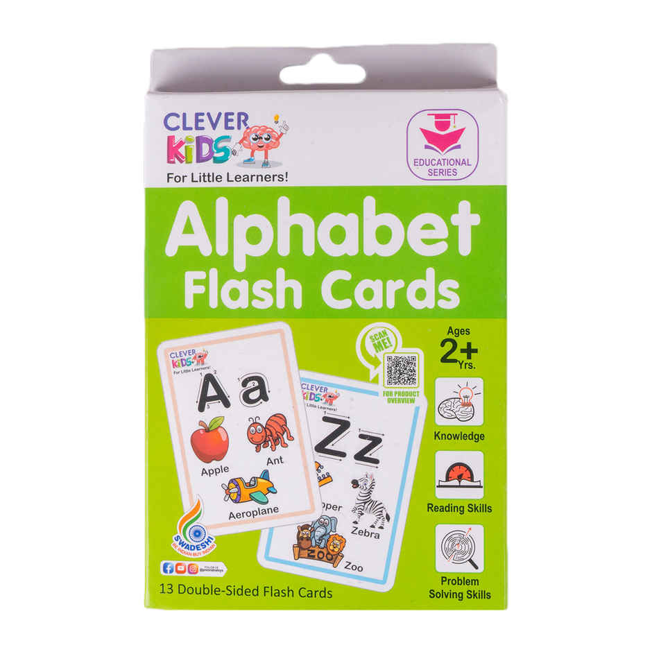 Ratna's Flash Card Alphabet | 13 Double Sided Cards| 2+ Years