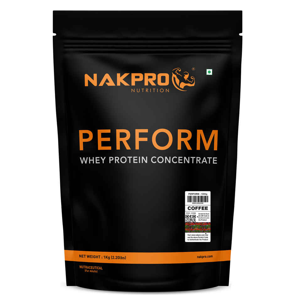 Nakpro Perform Whey Protein Concentrate |Trustified Certified | Coffee