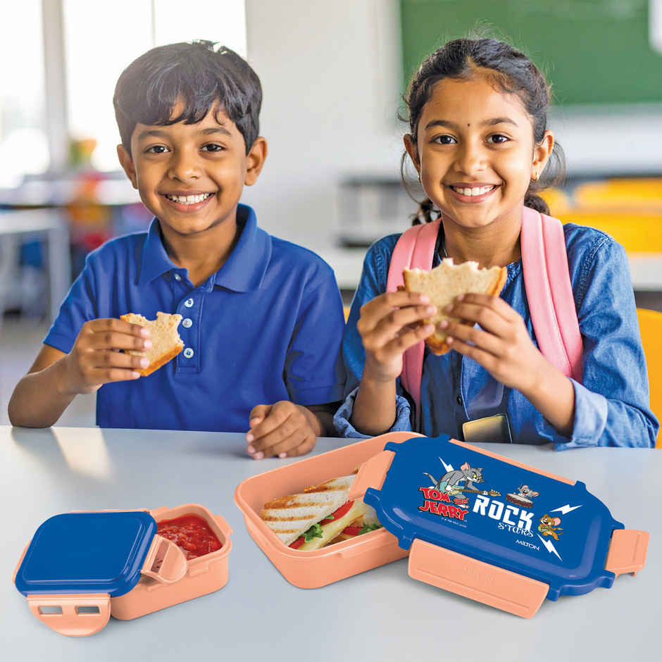 Milton Sherry Kids Tiffin Lunch Box | 520 ml | Peach | Tom & Jerry