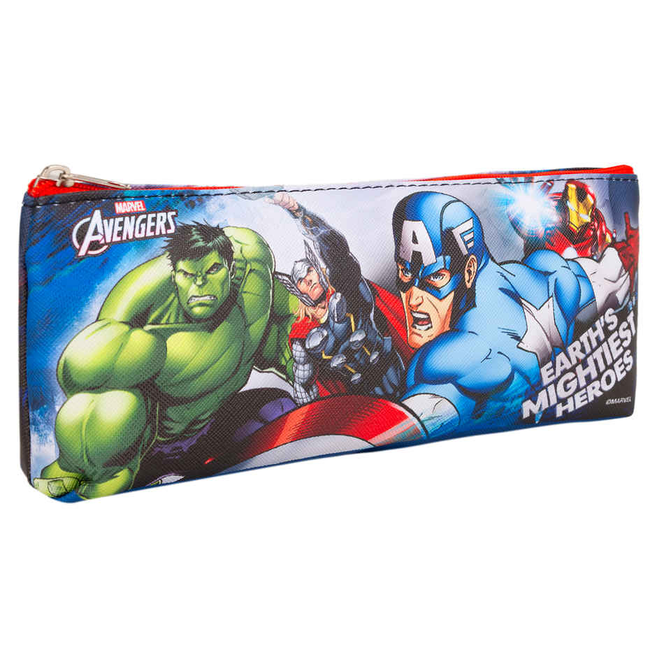 Striders Avengers School Pencil Case - Triangle Design Kids Stationery Pouch, Marvel Heroes