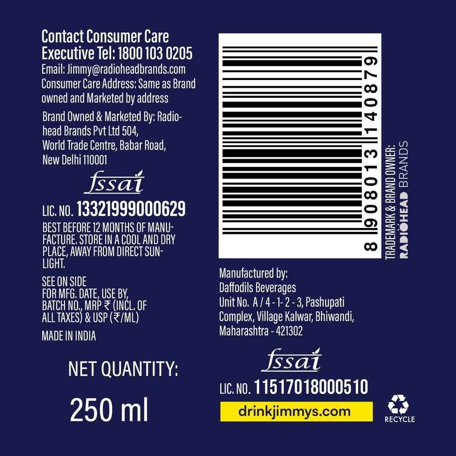 Jimmy's Cocktails Sparkling Lemonade