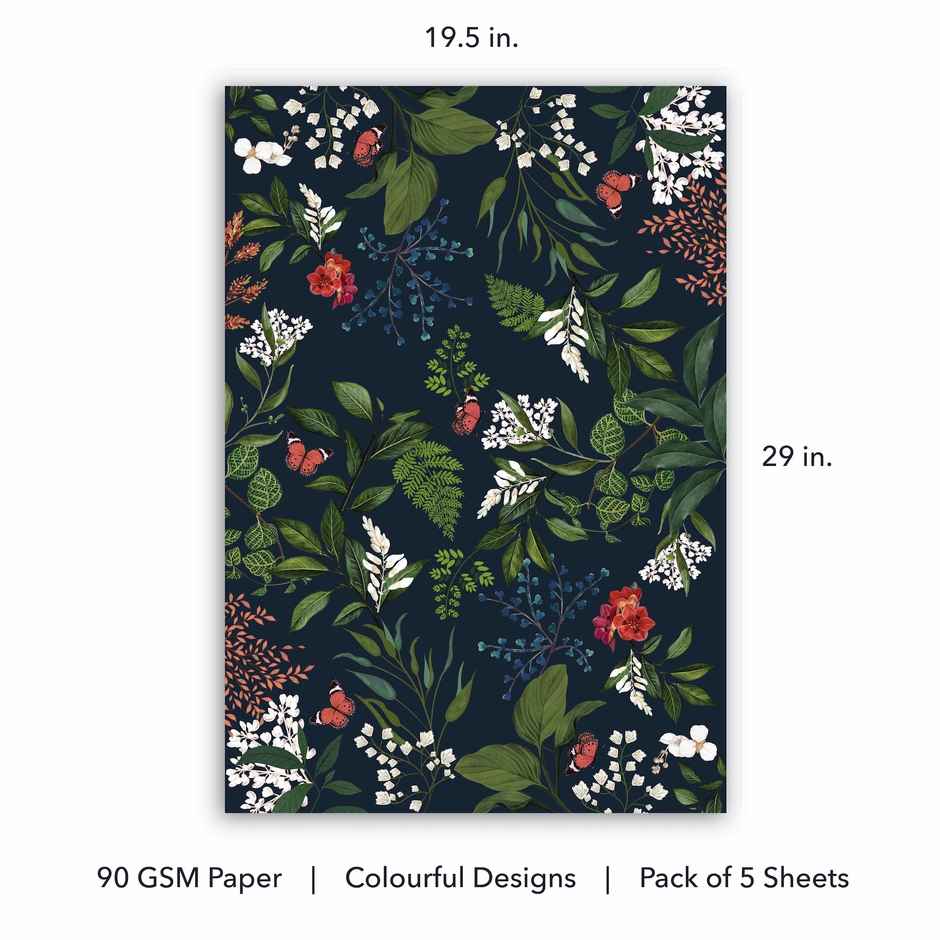 Tiger Notes Gift Wrap Festive Jungle | Blue | Decorative Use