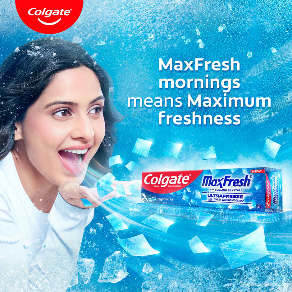 Colgate MaxFresh Toothpaste, Blue Gel Paste with Menthol for Super Fresh Breath (Peppermint Ice)