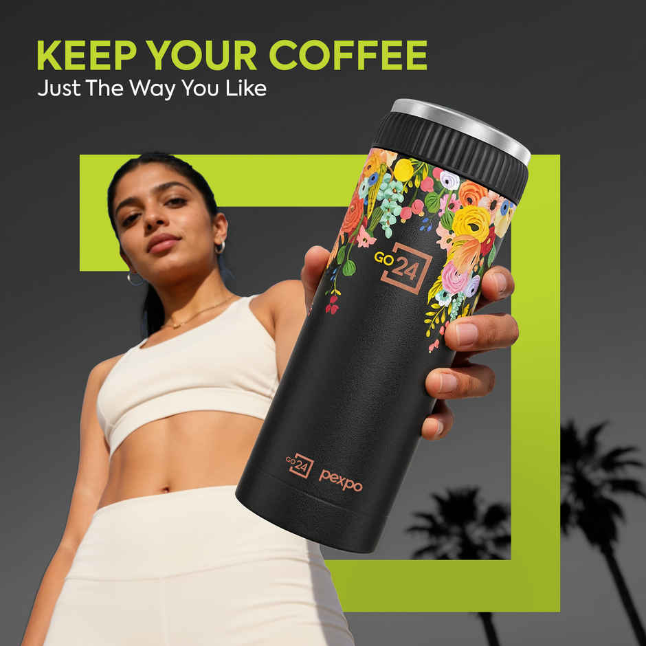 Go24 Crypto Insulated Coffee Mug | Leakproof | Utility Compartment