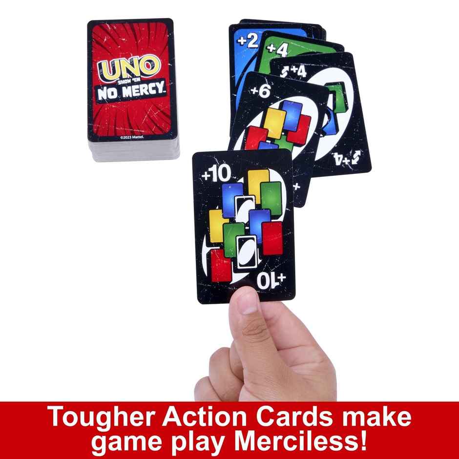 Mattel Games Uno Show'em No Mercy Card Game | For Kids-Adults and Family | 7+