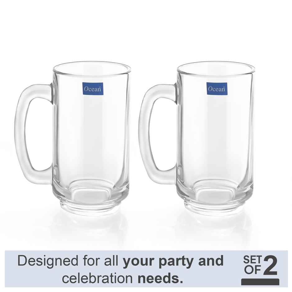 Ocean Playboy Beer Mug | 357 ml | Set of 2 | Barware Essential