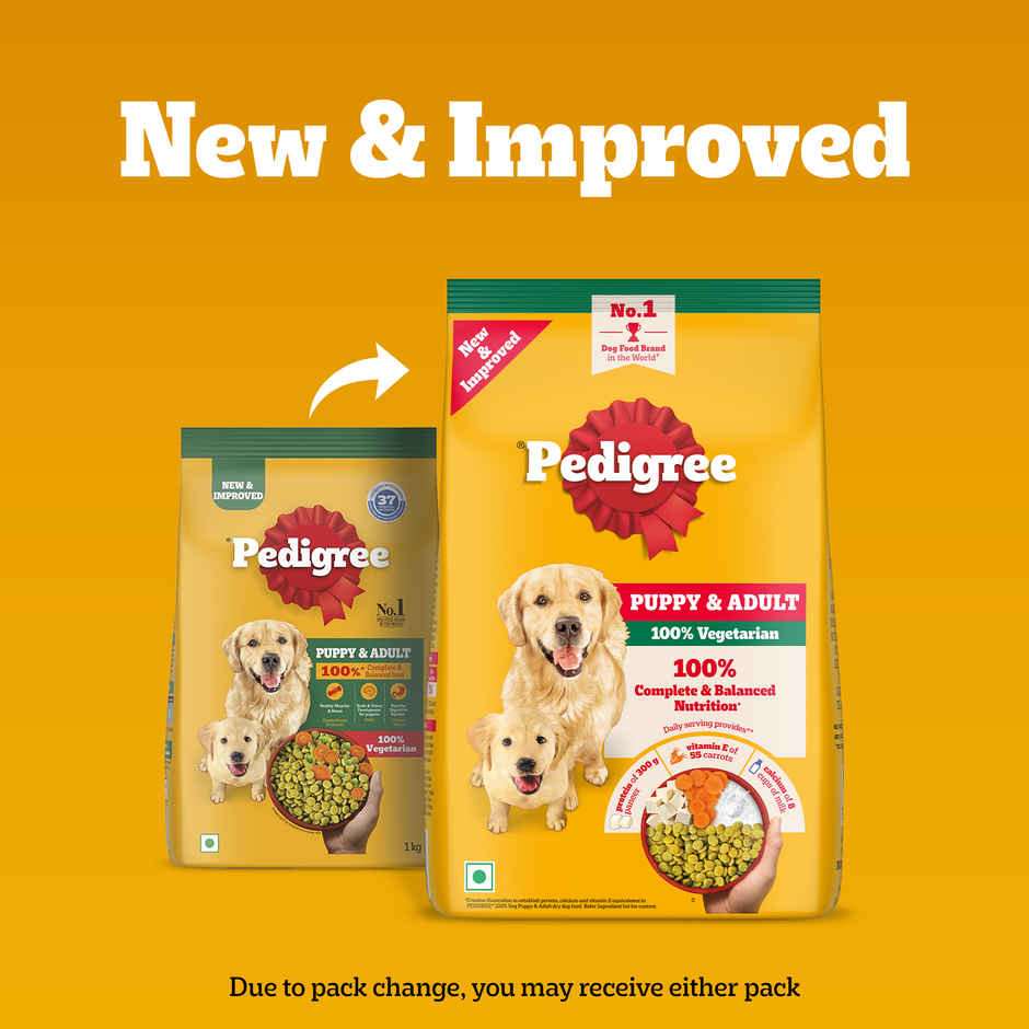 Pedigree Adult & Puppy Dry Dog Food | 100% Vegetarian