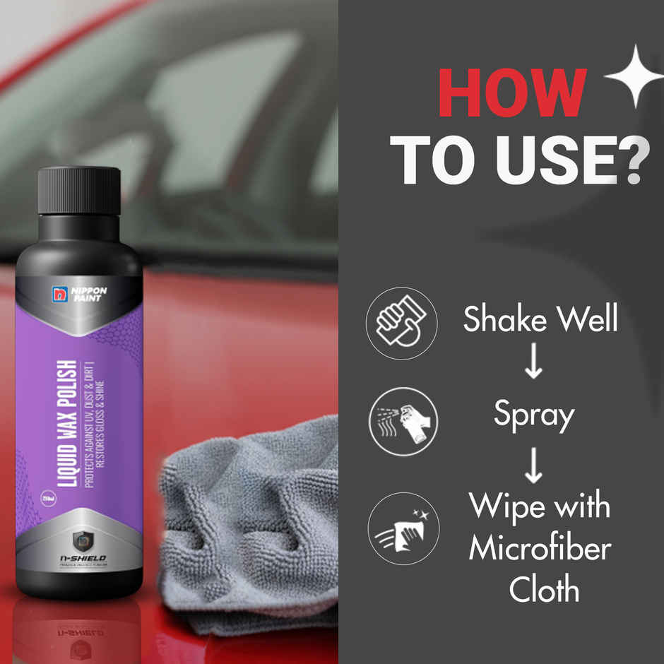 Nippon Paint n-Shield Liquid Wax Polish | Restores Car Paint Gloss, Protects from UV