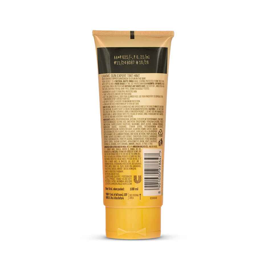 Lakme Sun Expert Tinted Sunscreen SPF 50 Pa +++ | Broad Spectrum Uva/B Protection | Blue Light