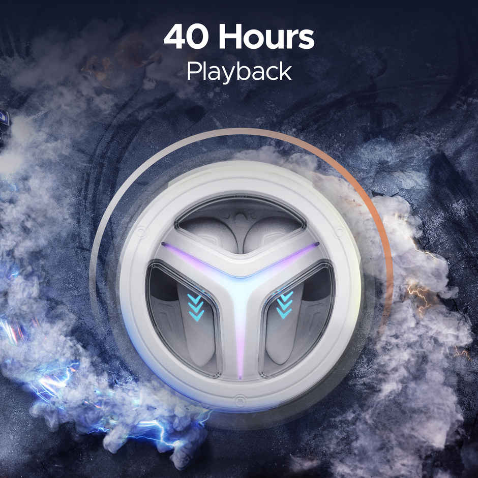 boAt Immortal 171 TWS Earbuds w/ Beast Mode(40ms Low Latency), 40 Hours Playback & RGB Lights Bluetooth - Grey