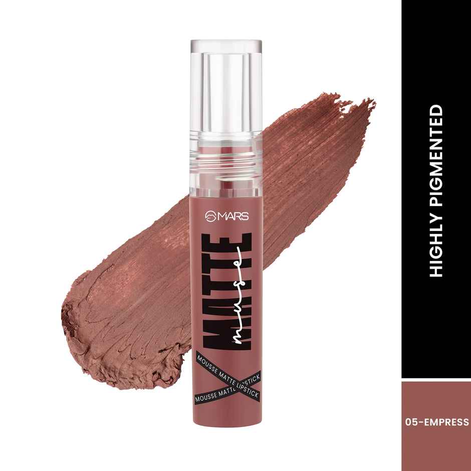 MARS Cosmetics Matte Muse Mousse Lipstick (3ml) (05-EMPRESS) with Doe-Foot Applicator