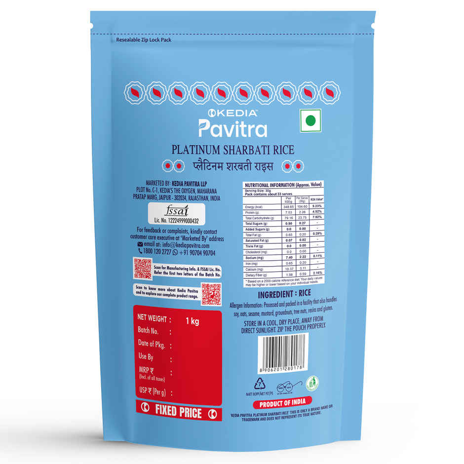 Kedia Pavitra Platinum Sharbati Rice