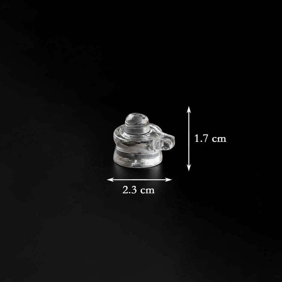 Pure Spatika Shivling | 2.5 Cm | Crystal Shiva Lingam for Pooja | Svasti