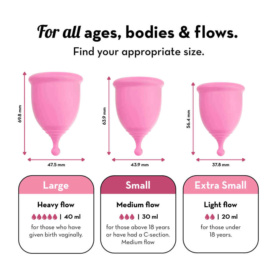 Plush Reusable Menstrual Cup-Small 100% Skin Friendly