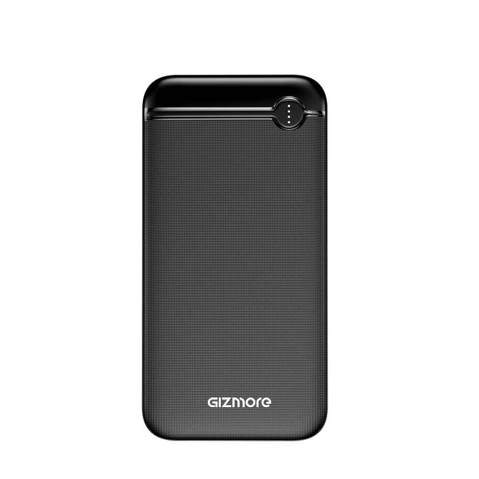 Gizmore 10000 mAh Compact Powerbank | 12W Fast Charging for iPhone | Android Black