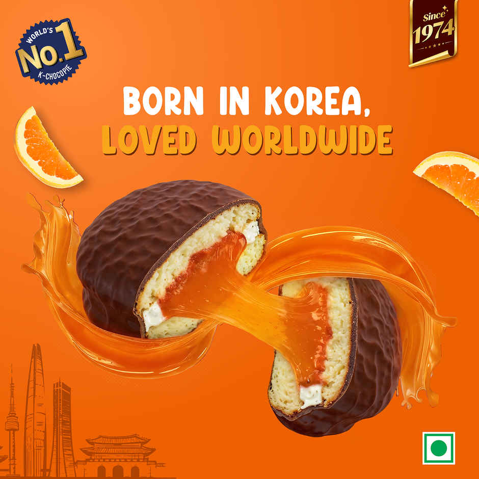 Orion Orange Choco Pie - Centre-Filled Biscuit