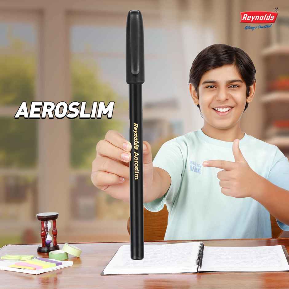 Reynolds Aeroslim Ball Pen Set (5 Black Pens)