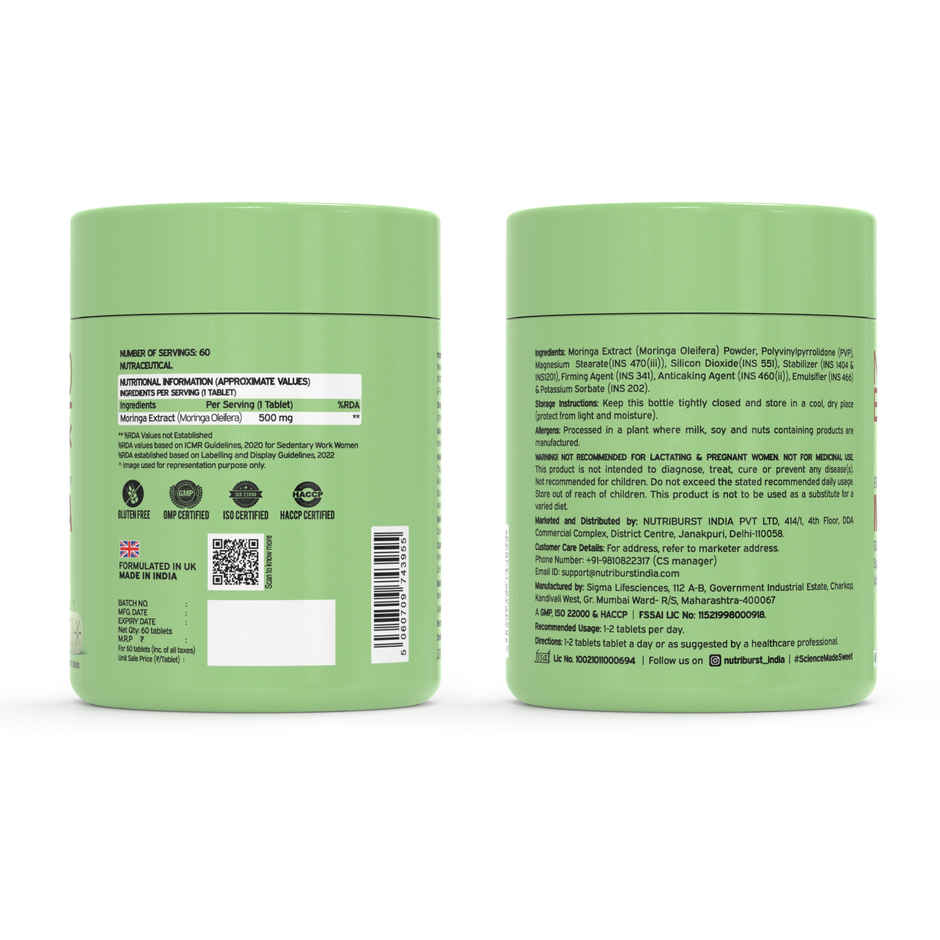 Nutriburst Moringa 500mg Tablets
