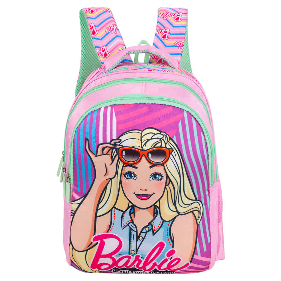 Striders Barbie School Bag for Girls 14 Inch Lavender Color Kids Backpack with Spacious Compartments