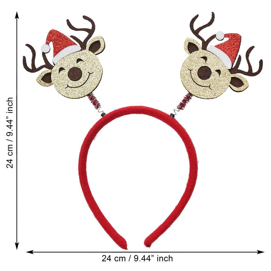 eCraftIndia Christmas Reindeer Design Headband for Christmas and Birthday Parties