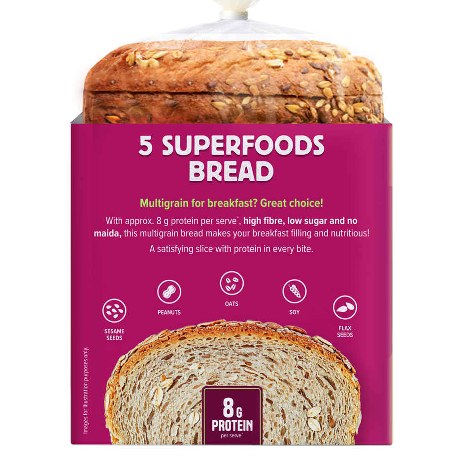 Protein Chef 42 G Protein Multigrain Bread | 5 Superfoods | No Maida