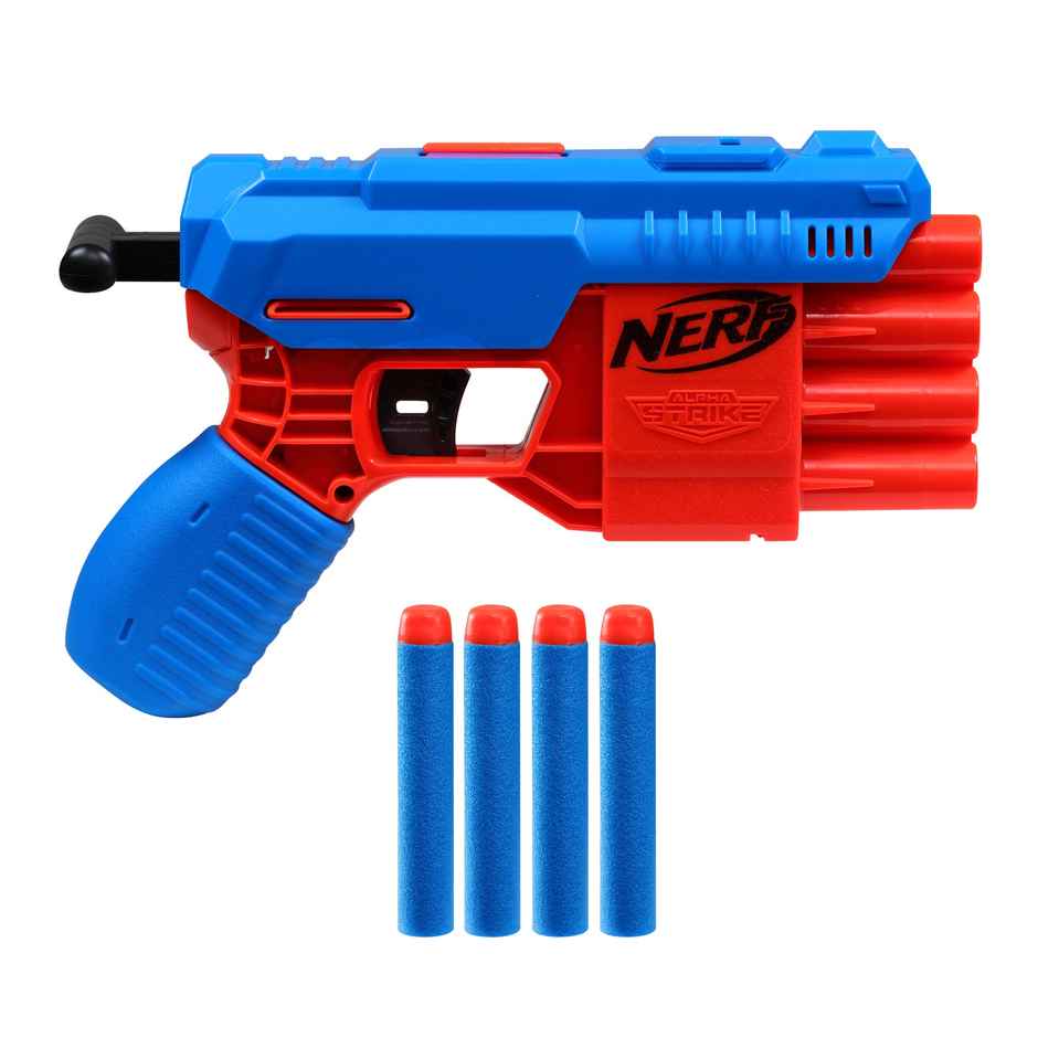 Nerf Alpha Strike Claw QS-4 Blaster | 4-Dart Blasting | Toy Gun