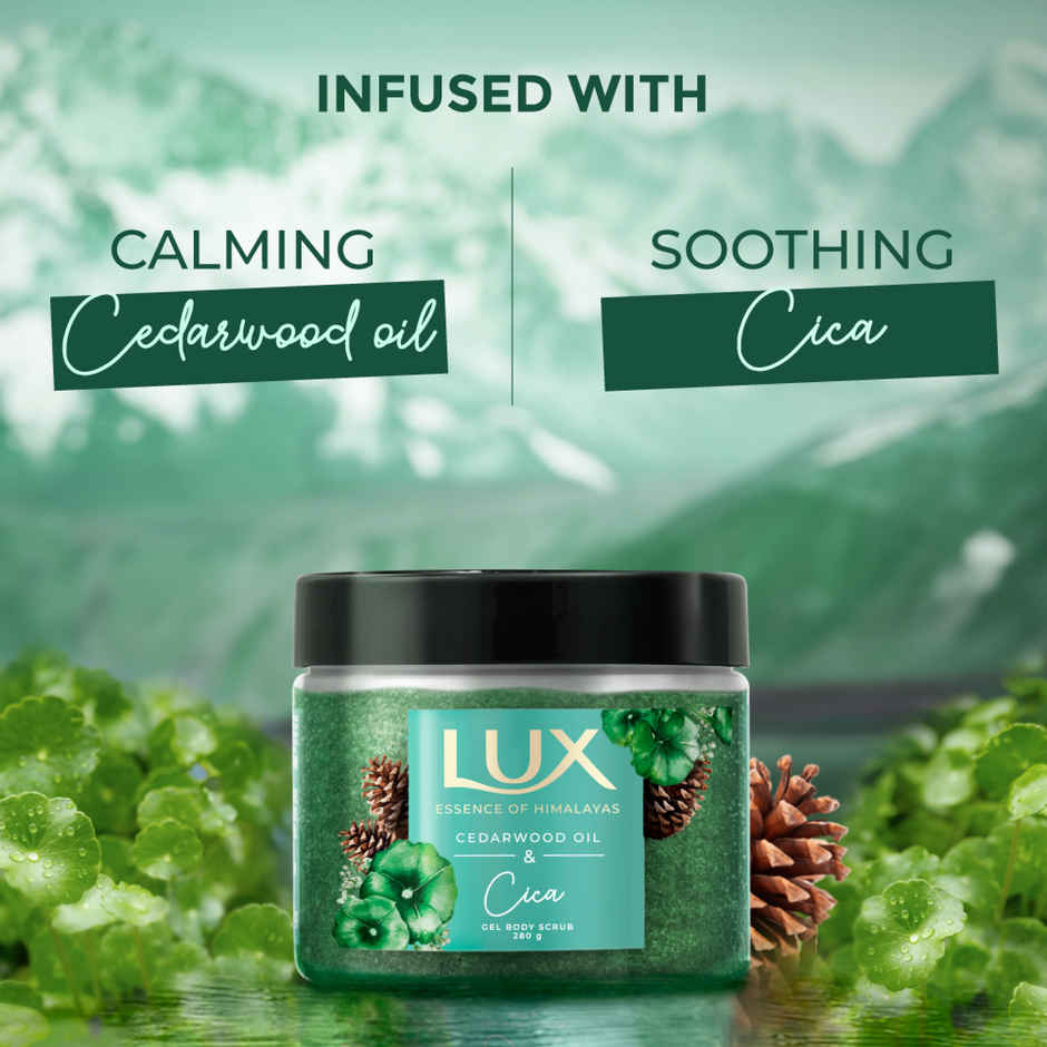 Lux Essence Of Himalayas Cedarwood Oil & Cica Gel Body Scrub