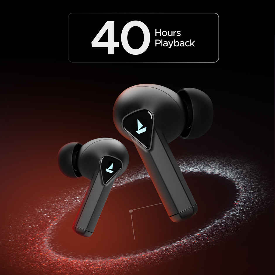 boAt Immortal 150 150 TWS Earbuds with Beast Mode(40ms Low Latency), 40 HRS Playback & ENx Technology Bluetooth - Black Sabre